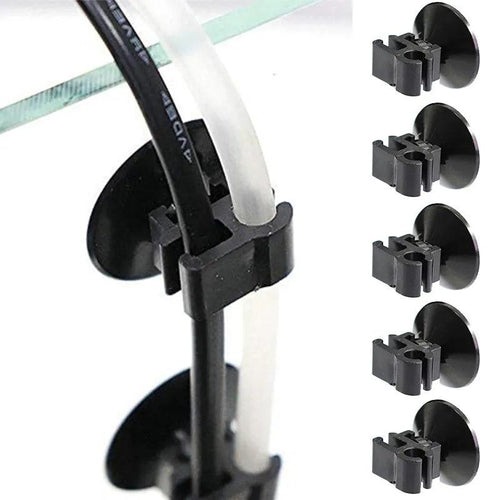 5Pcs Aquarium Suction Cup Clip Fish Tank Oxygen Tube Hose Pump Power Cord Buckle Wire Finisher Suction Cups Aquarium Accessories - New House Pets
