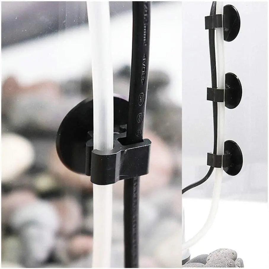 5Pcs Aquarium Suction Cup Clip Fish Tank Oxygen Tube Hose Pump Power Cord Buckle Wire Finisher Suction Cups Aquarium Accessories - New House Pets