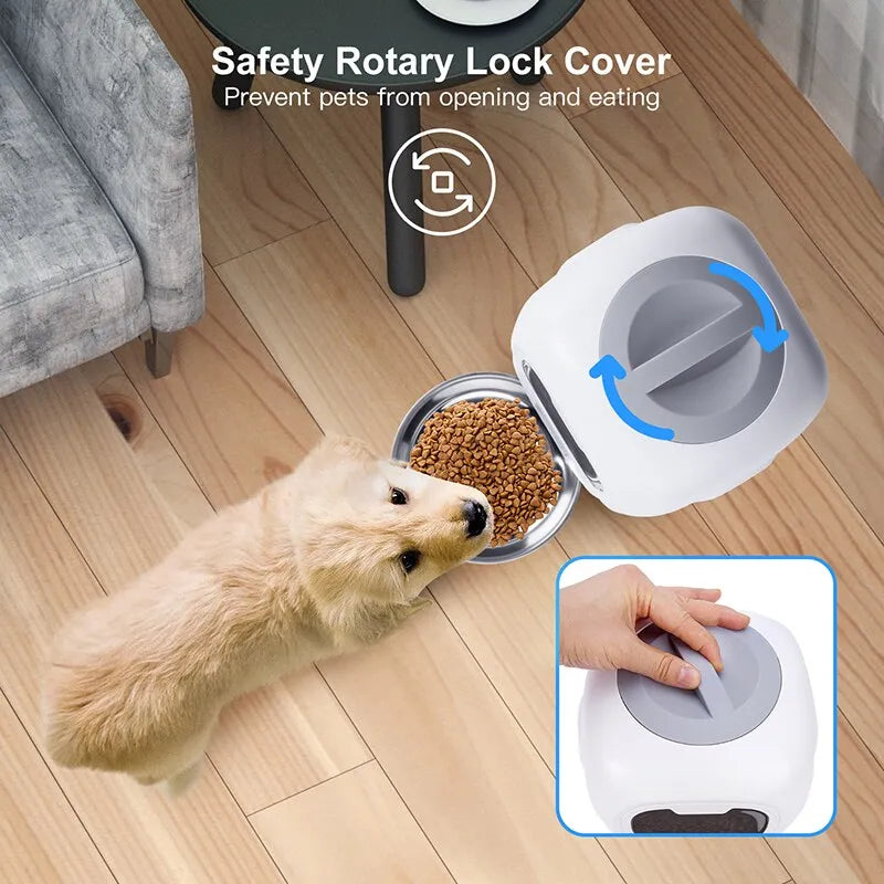 1PC Automatic Pet Feeding Intelligent Remote Control Cat And Dog Feeding Machine Timing Quantitative Automatic Food Machine - New House Pets