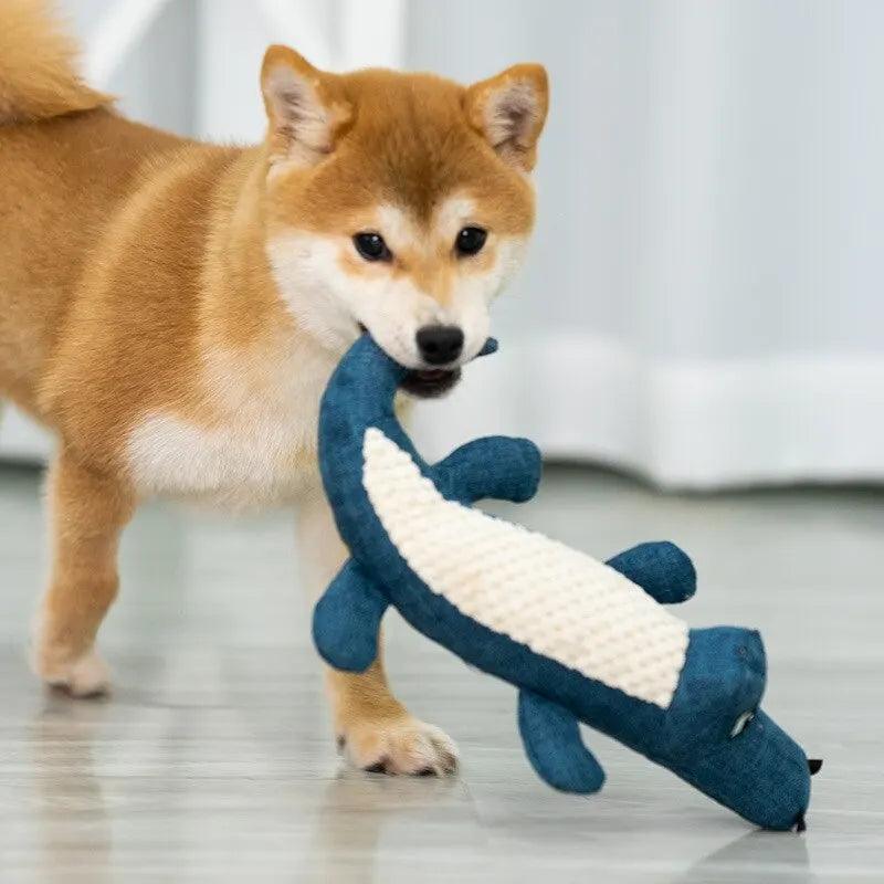 Pet Chew Toys Interactive Cartoon Animal Plush Alligator Shape Dog Sound Toy Gnawing Grinding Teeth Training Supplies - New House Pets