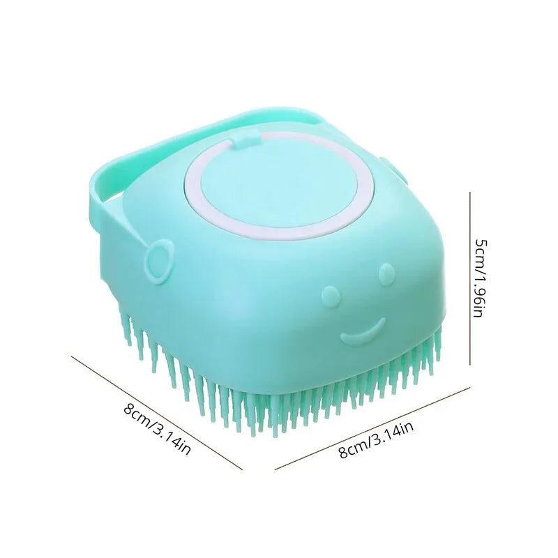Pet Bathing Brush Soft Silicone Massager Shower Gel Bathing Brush Clean Tools Comb Dog Cat Cleaning Grooming Supplies - New House Pets