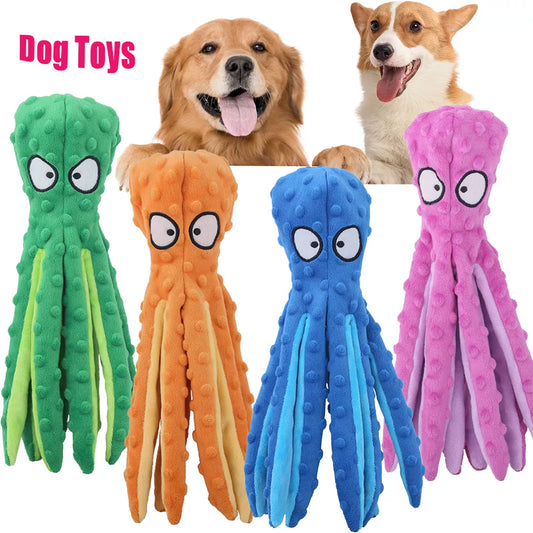 Pet Plush Toy Cat Dog Voice Octopus Shell Puzzle Toy Bite Resistant Interactive Pet Dog Teeth Cleaning Chew Toy Pet Supplies - New House Pets