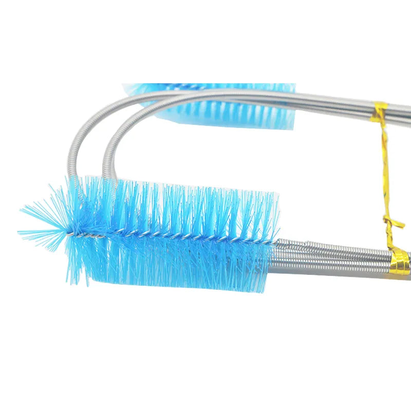 Aquarium Cleaning Brush for Water Filter Pump Lily Pipe Air Tube Hose Stainless Steel Fish Tank Brush Water Pump Accessories - New House Pets