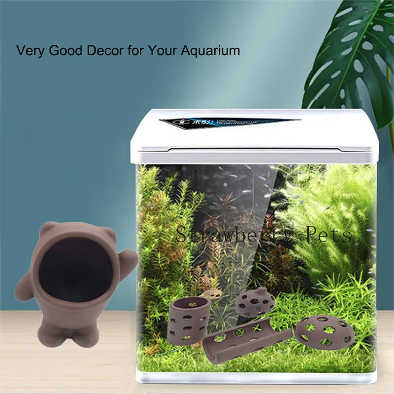 Ceramic Aquarium Decoration Fish Shrimps Shelter House Pottery Scorpion House Canister Simulation Stone Fish Tank Decor Great - New House Pets