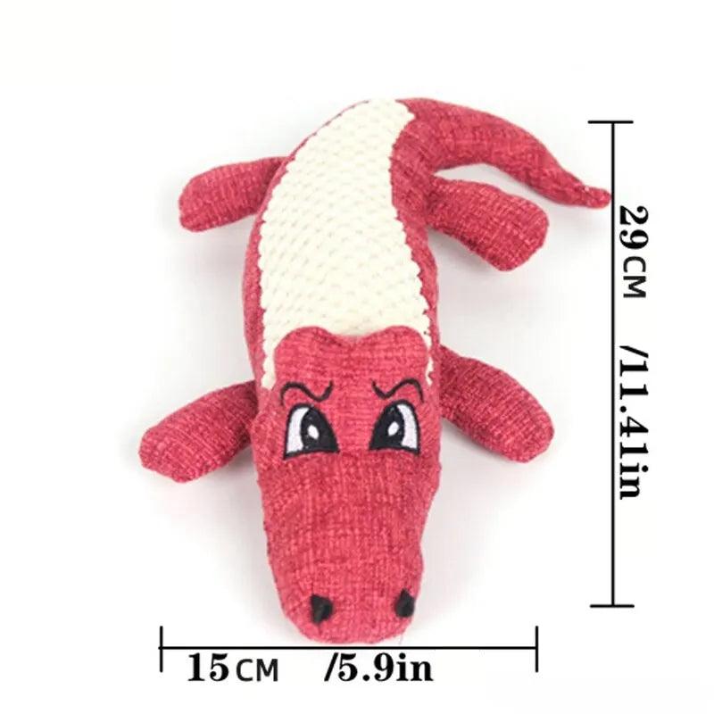 Pet Chew Toys Interactive Cartoon Animal Plush Alligator Shape Dog Sound Toy Gnawing Grinding Teeth Training Supplies - New House Pets