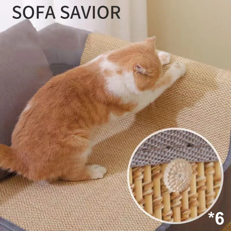 Anti Cat Scratch Sofa Protection Artifact Cat Scratch Board Pad Cat Paws Sharpen Mats Send Nail Fixed Cat Toys - New House Pets