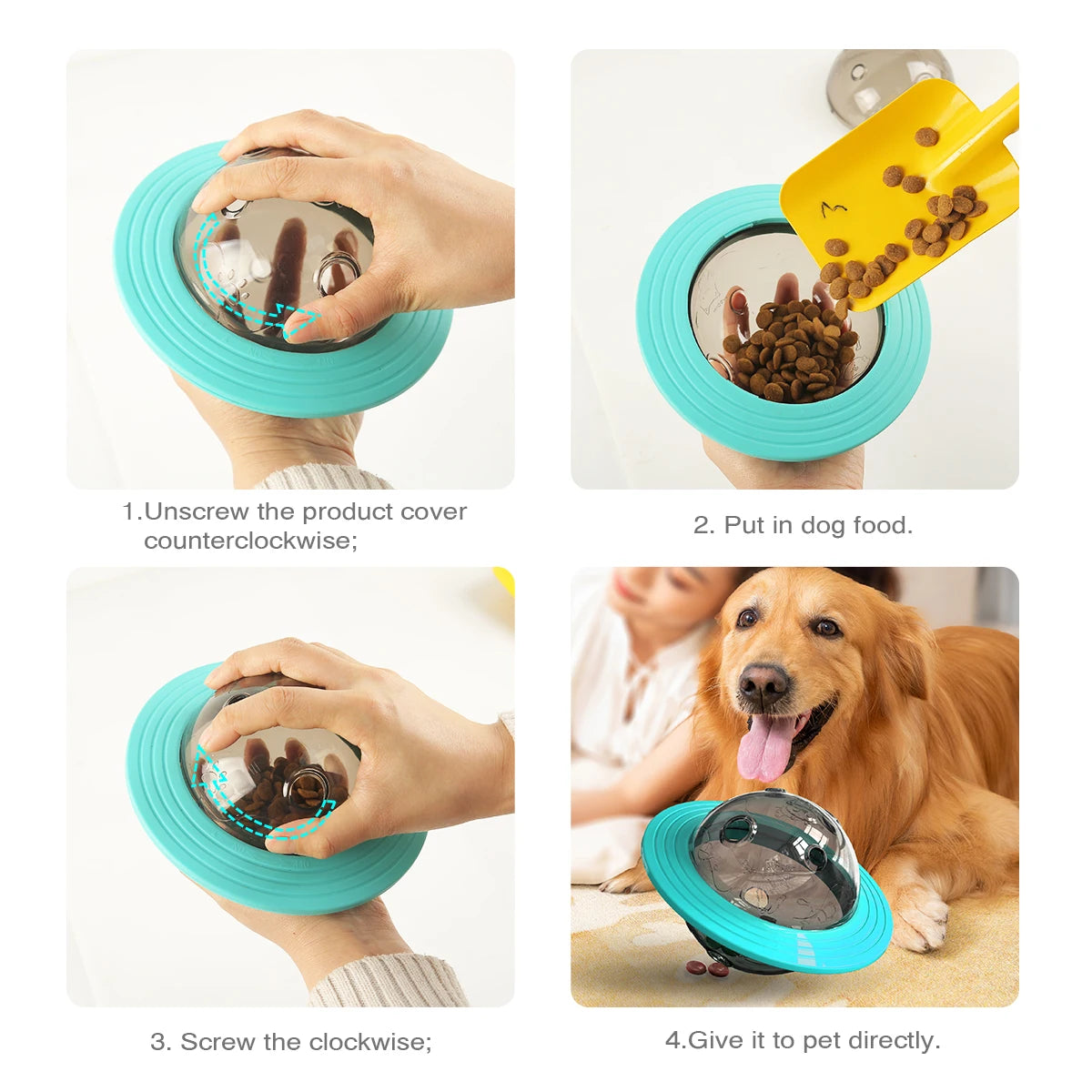 Dog Planet Treat Toy For Small Large Dogs Cat Food Dispensing Funny Interactive Training Toy Puppy Slow Feed Pet Improve IQ - New House Pets