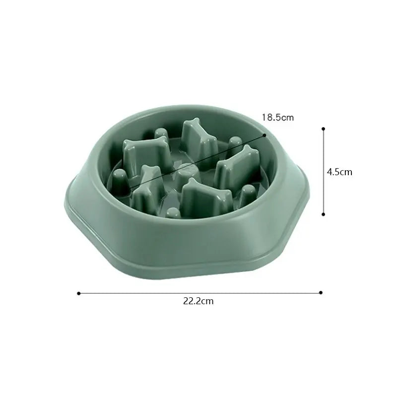 Pet Slow Food Bowl Anti-choking Feeder PP Plastic Dish Bowl Home Dog Eating Plate Anti-gulping Feeding Supplies - New House Pets