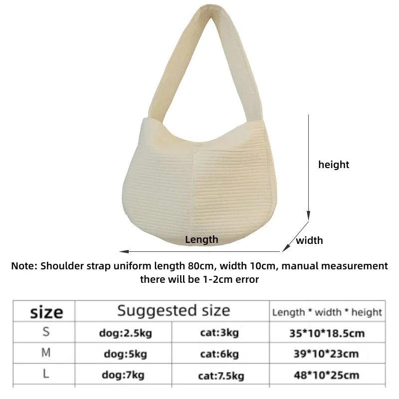 Handmade Dog Bag Pet Kitten Carrier Outdoor Travel Handbag Canvas Single Shoulder Cat Bag Sling Comfort Tote Bag Breathable - New House Pets
