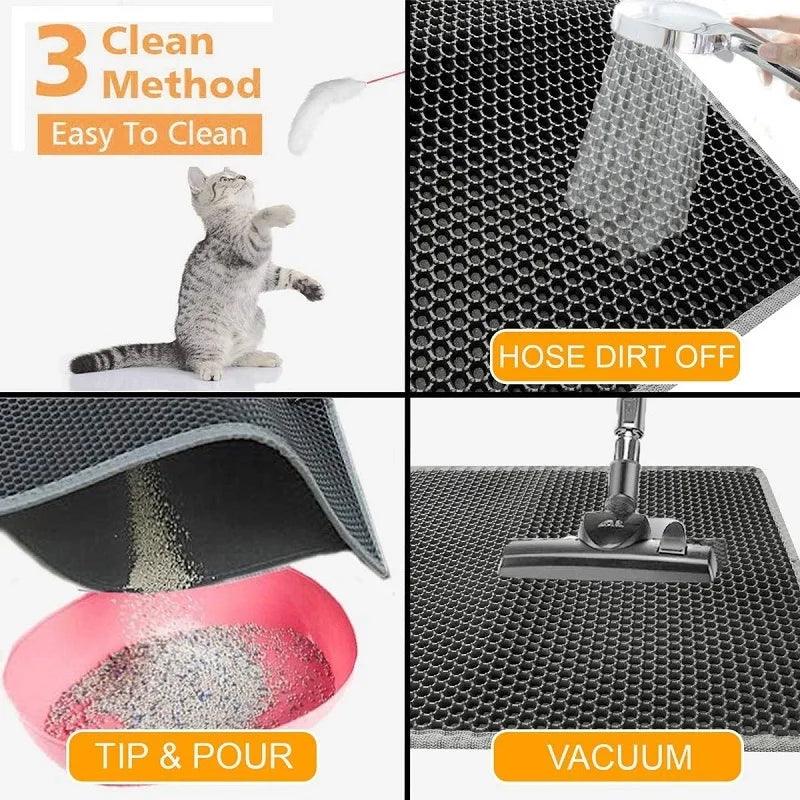 Cat Litter Mat Double Layer Pet Non Slip big Pet Litter Box Filter MatWear Resistant Waterproof Cat Litter Mat Free Shipping - New House Pets