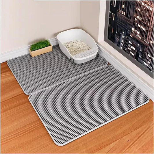 Cat Litter Mat Double Layer Pet Non Slip big Pet Litter Box Filter MatWear Resistant Waterproof Cat Litter Mat Free Shipping - New House Pets