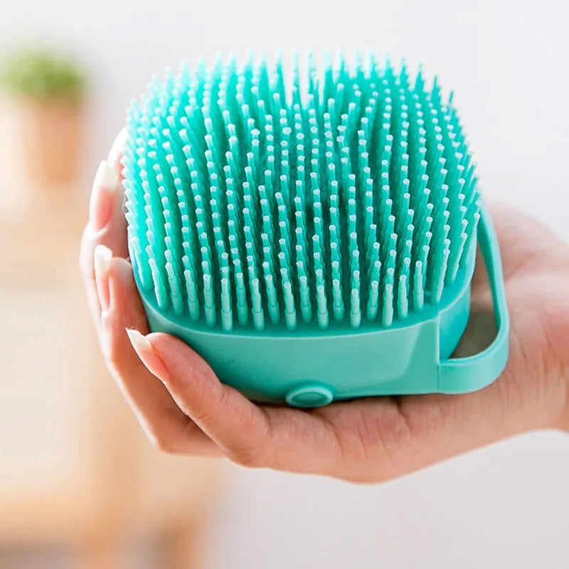 Pet Bathing Brush Soft Silicone Massager Shower Gel Bathing Brush Clean Tools Comb Dog Cat Cleaning Grooming Supplies - New House Pets
