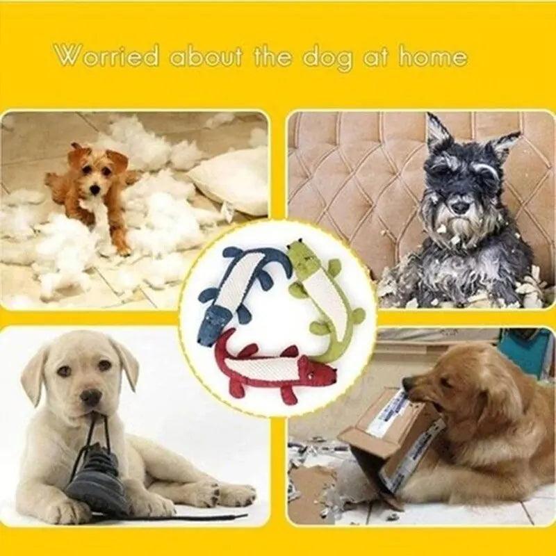 Pet Chew Toys Interactive Cartoon Animal Plush Alligator Shape Dog Sound Toy Gnawing Grinding Teeth Training Supplies - New House Pets