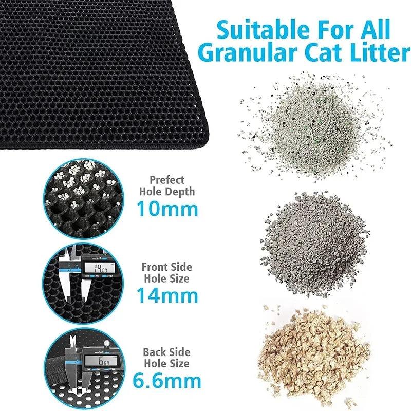 Cat Litter Mat Double Layer Pet Non Slip big Pet Litter Box Filter MatWear Resistant Waterproof Cat Litter Mat Free Shipping - New House Pets