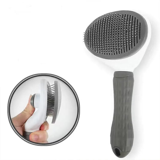 Pet Hair Removal Brush Dog Hair Comb Stainless Steel Automatic Hair Fading Cat Comb Pet Cleaning Grooming Supplies - New House Pets