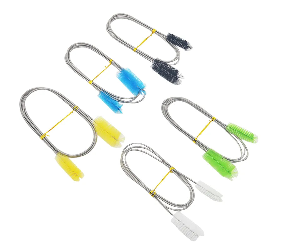 Aquarium Cleaning Brush for Water Filter Pump Lily Pipe Air Tube Hose Stainless Steel Fish Tank Brush Water Pump Accessories - New House Pets