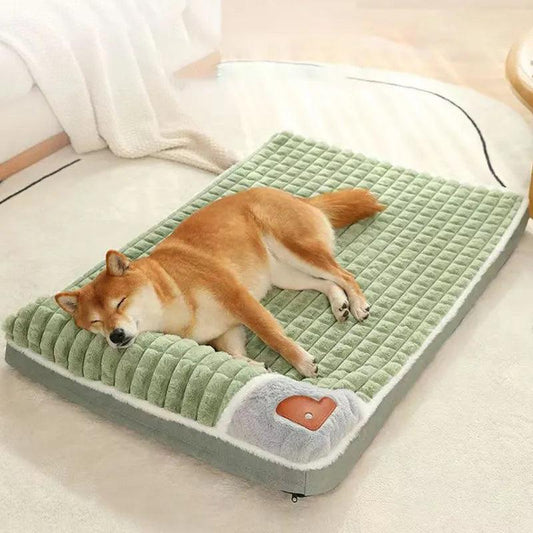 MADDEN Winter Warm Dog Mat Luxury Sofa for Small Medium Dogs Plaid Bed for Cats Dogs Fluff Sleeping Removable Washable Pet Beds - New House Pets