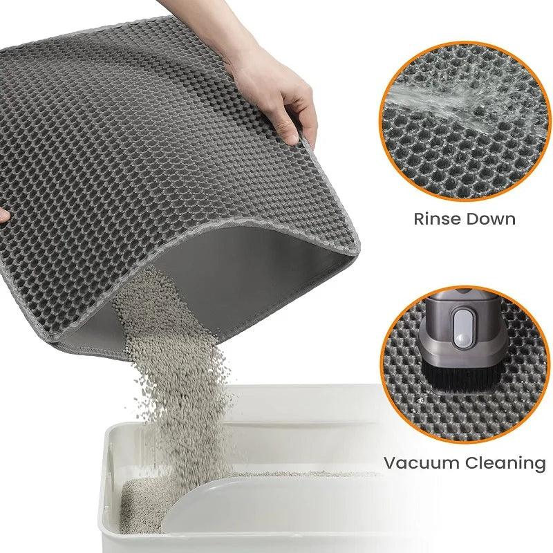 Cat Litter Mat Double Layer Pet Non Slip big Pet Litter Box Filter MatWear Resistant Waterproof Cat Litter Mat Free Shipping - New House Pets