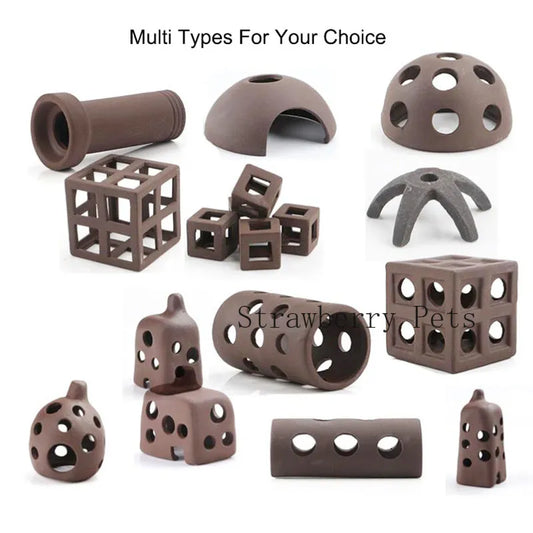 Ceramic Aquarium Decoration Fish Shrimps Shelter House Pottery Scorpion House Canister Simulation Stone Fish Tank Decor Great - New House Pets