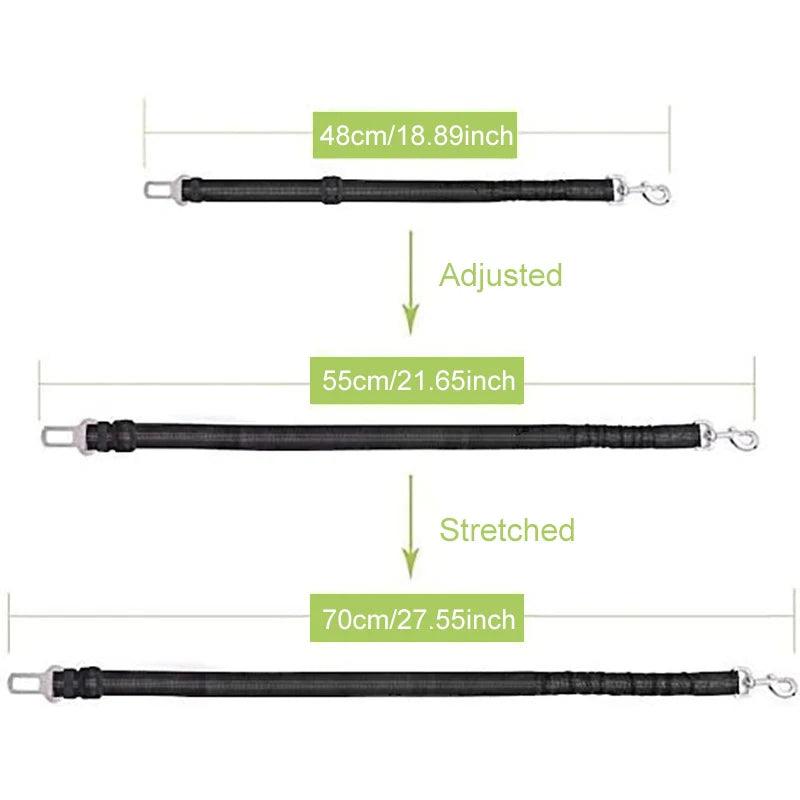 Durable Nylon Dog Seat Belt For Small Large Dogs Adjustable Reflective Elastic Lead Puppy Travel Car Safety Rope French Bulldog - New House Pets