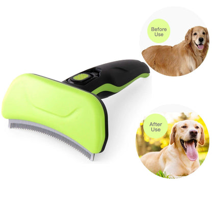 Mewoofun Hair Removal Comb for Dogs Dematting Deshedding Brush Grooming Tool For Matted Long Hair Curly Pet Massage Brush - New House Pets