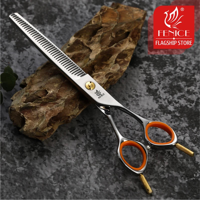 Fenice Professional 7.0 inch Pet Grooming Scissors Fluffy Traceless Dog Thinning Scissors Shears Thinning Rate 50% - New House Pets