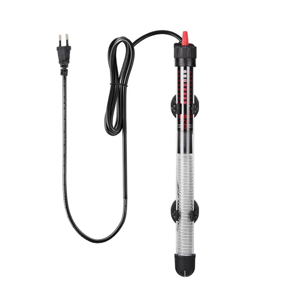 110v-220v Adjustable Temperature Thermostat Heater Rod 25W/ 50W/ 100W/ 200W/ 300W Submersible Aquarium Fish Tank Water Heat - New House Pets