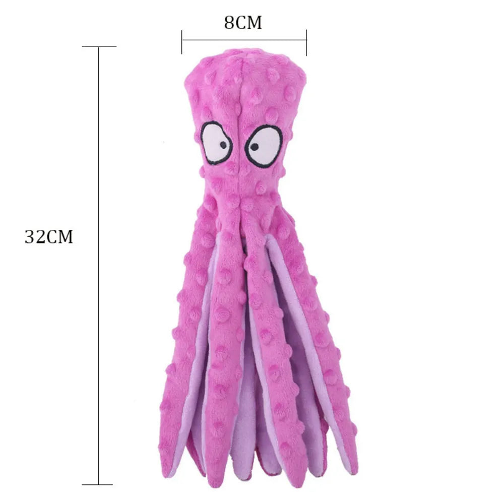 Pet Plush Toy Cat Dog Voice Octopus Shell Puzzle Toy Bite Resistant Interactive Pet Dog Teeth Cleaning Chew Toy Pet Supplies - New House Pets