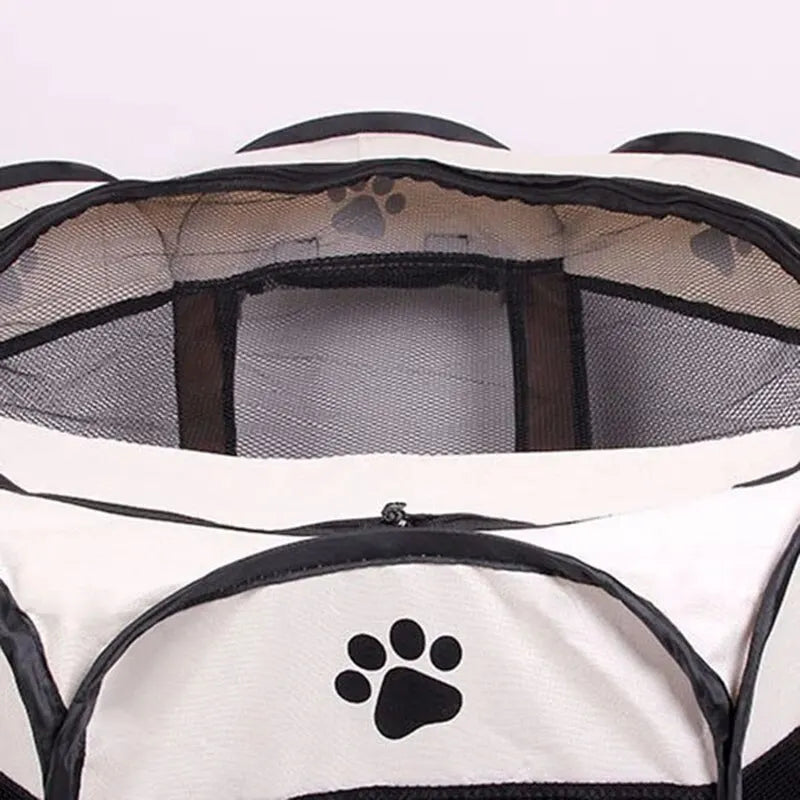 Portable Foldable Pet Tent Kennel Octagonal Fence Puppy Shelter Easy To Use Outdoor Easy Operation Large Dog Cages Cat Fences - New House Pets