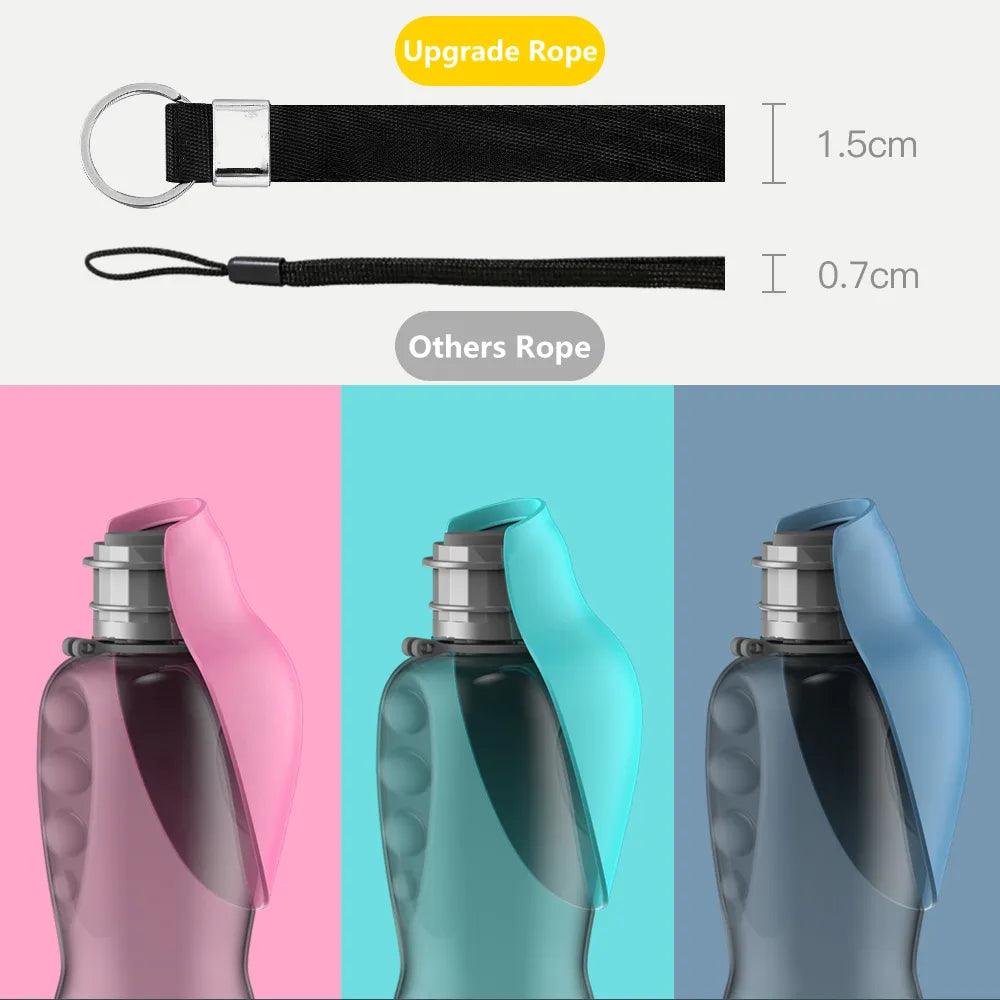 800ml Portable Dog Water Bottle For Small Medium Big Dogs Outdoor Travel Drinking Bowl Puppy Cat Feeder Pet Labrador Accessories - New House Pets