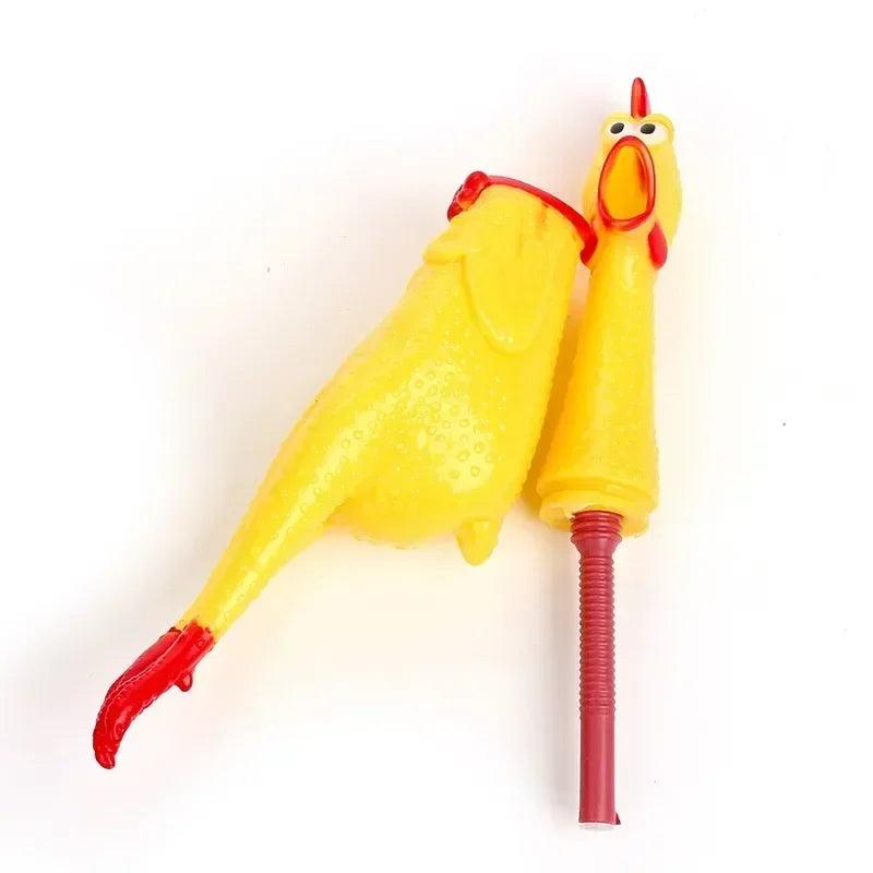 New Pet Dog Squeak Toy Screaming Chicken Squeeze Dog Chew Toy Durable and Fun Yellow Rubber Exhaust Chicken 17CM 31CM 40CM Toys - New House Pets