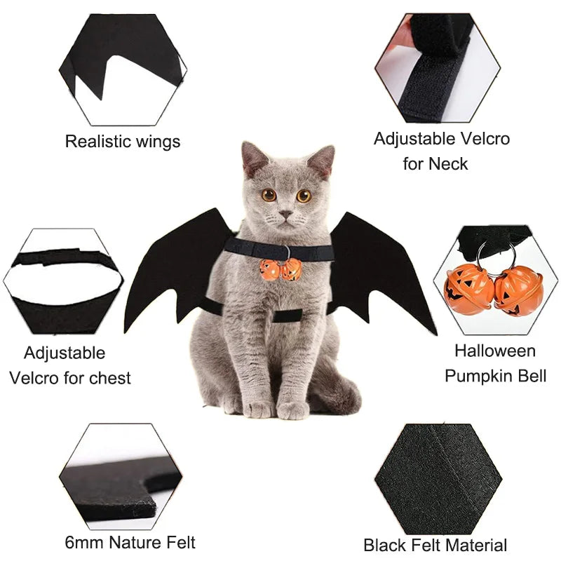 Winged Whiskers: Adjustable Bat Wings for Cats & Dogs