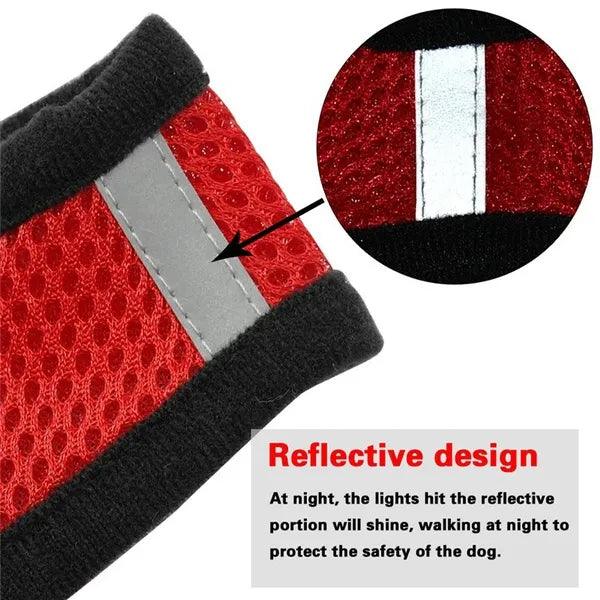 Cat Dog Harness with Lead Leash Adjustable Vest Polyester Mesh Breathable Harnesses Reflective sti for Small Dog Cat accessories - New House Pets