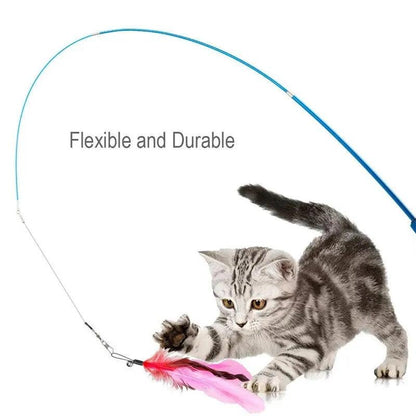 11pcs Replacement Cat Feather Toy Set Feather Replacement Head Retractable Cat Stick Cat Products - New House Pets