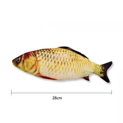 Pet Fish Toy Soft Plush Toy USB Charger Fish Cat 3D Simulation Dancing Wiggle Interaction Supplies Favors Cat Pet Chewing Toy - New House Pets