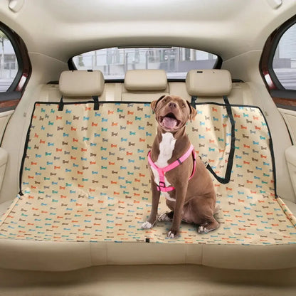 Waterproof Pet Dog Car Seat Cover Protector Printed Pet Dog Scratchproof Car Back Seat Cover Protector Pad with Printing - New House Pets