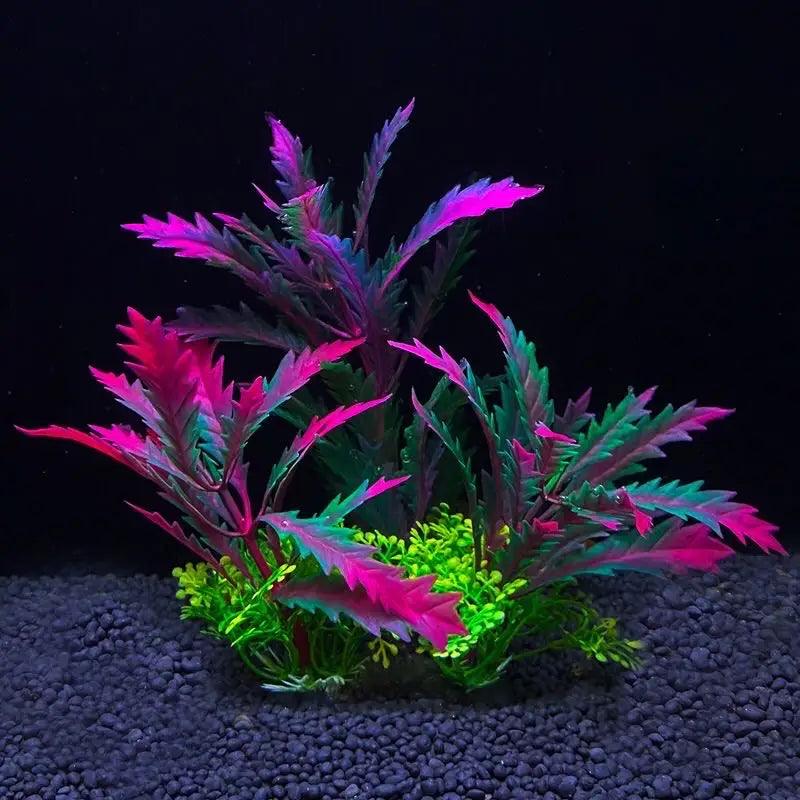 Fish Tank Ornament Plant Aquarium Artificial Decor Plants Simulation Water Grass Fish Bowl Plastic Weeds Decoration 5.5 inch - New House Pets