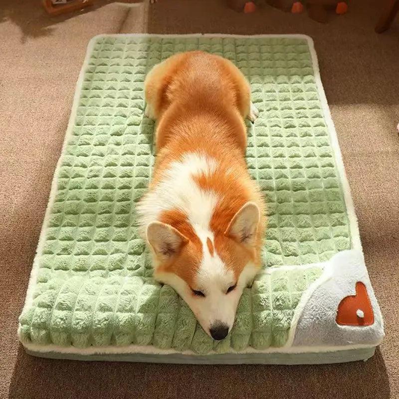 MADDEN Winter Warm Dog Mat Luxury Sofa for Small Medium Dogs Plaid Bed for Cats Dogs Fluff Sleeping Removable Washable Pet Beds - New House Pets