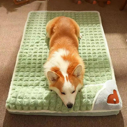 MADDEN Winter Warm Dog Mat Luxury Sofa for Small Medium Dogs Plaid Bed for Cats Dogs Fluff Sleeping Removable Washable Pet Beds - New House Pets
