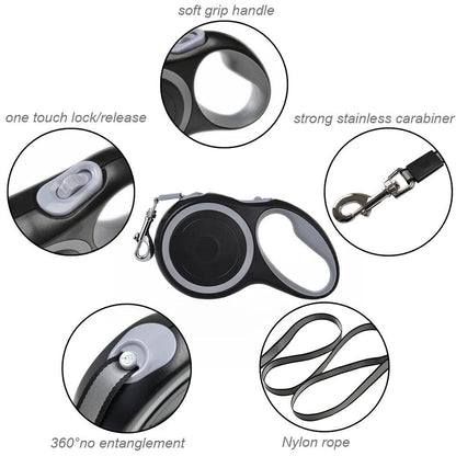 3m 5m 8m 50kg Dog Leash Retractable Roulette Collar for Small Big Dog Accessories Adjustable Durable Walking Hiking Bulldog Rope - New House Pets