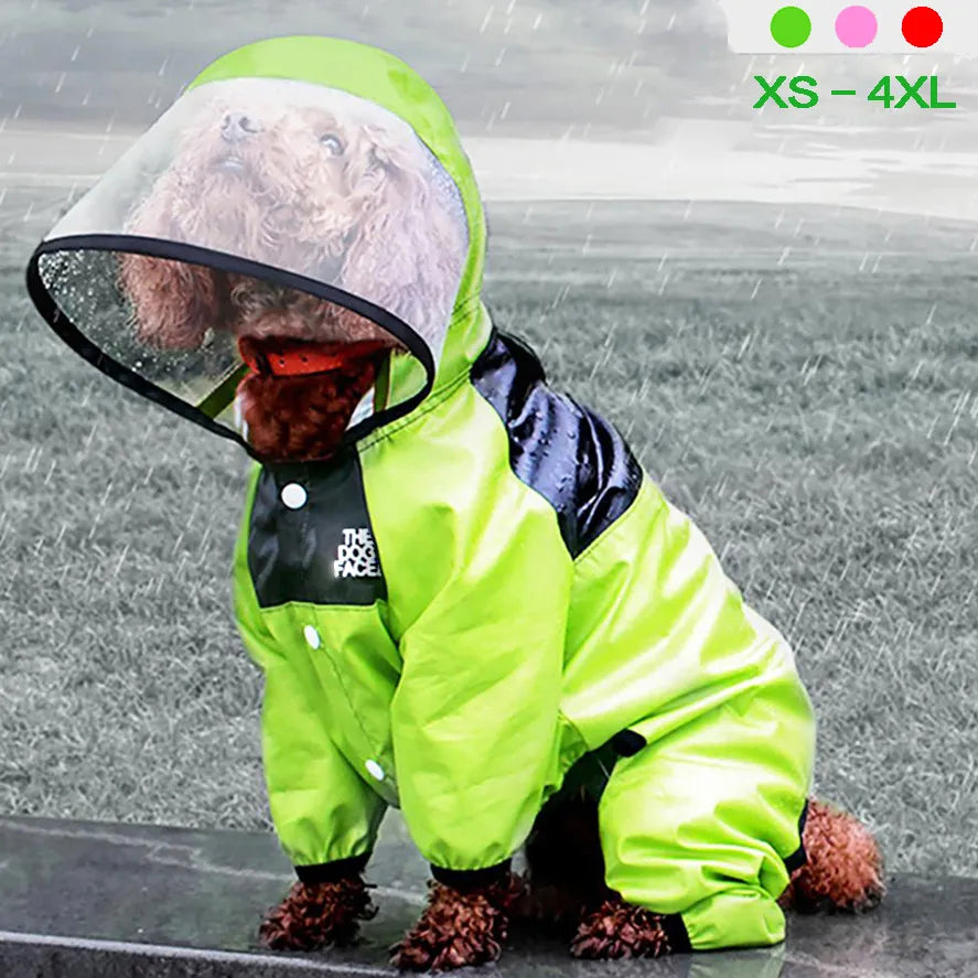 Pet Dog Raincoat The Dog Face Pet Clothes Jumpsuit Waterproof Dog Jacket Dogs Water Resistant Clothes for Dogs Pet Coat - New House Pets