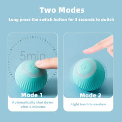 Electric Cat Ball Toys Automatic Rolling Smart Cat Toys Interactive for Cats Training Self-moving Kitten Toys for Indoor Playing - New House Pets