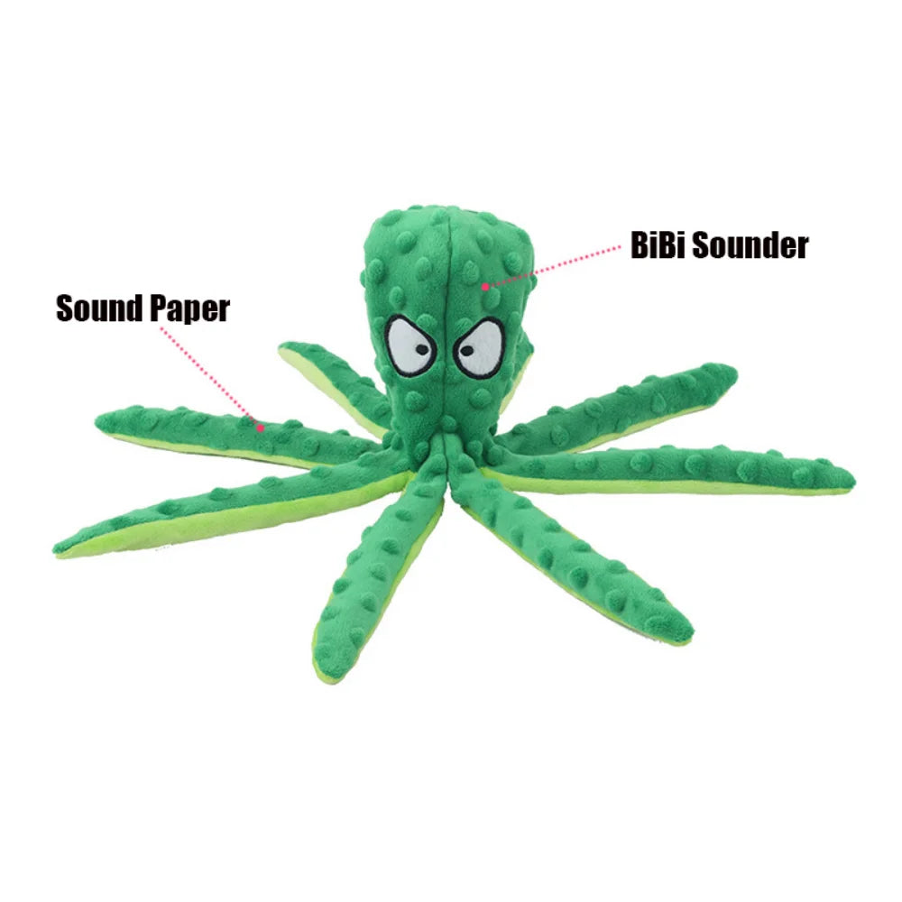 Pet Plush Toy Cat Dog Voice Octopus Shell Puzzle Toy Bite Resistant Interactive Pet Dog Teeth Cleaning Chew Toy Pet Supplies - New House Pets