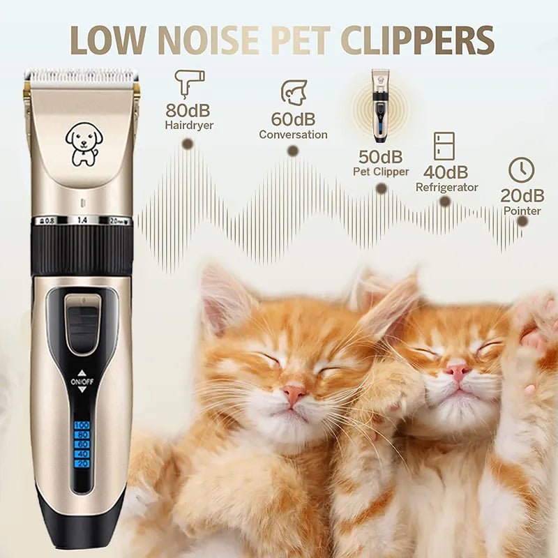 Dog Clipper Dog Hair Clippers Grooming (Pet/Cat/Dog/Rabbit) Haircut Trimmer Shaver Set Pets Cordless Rechargeable Professional - New House Pets