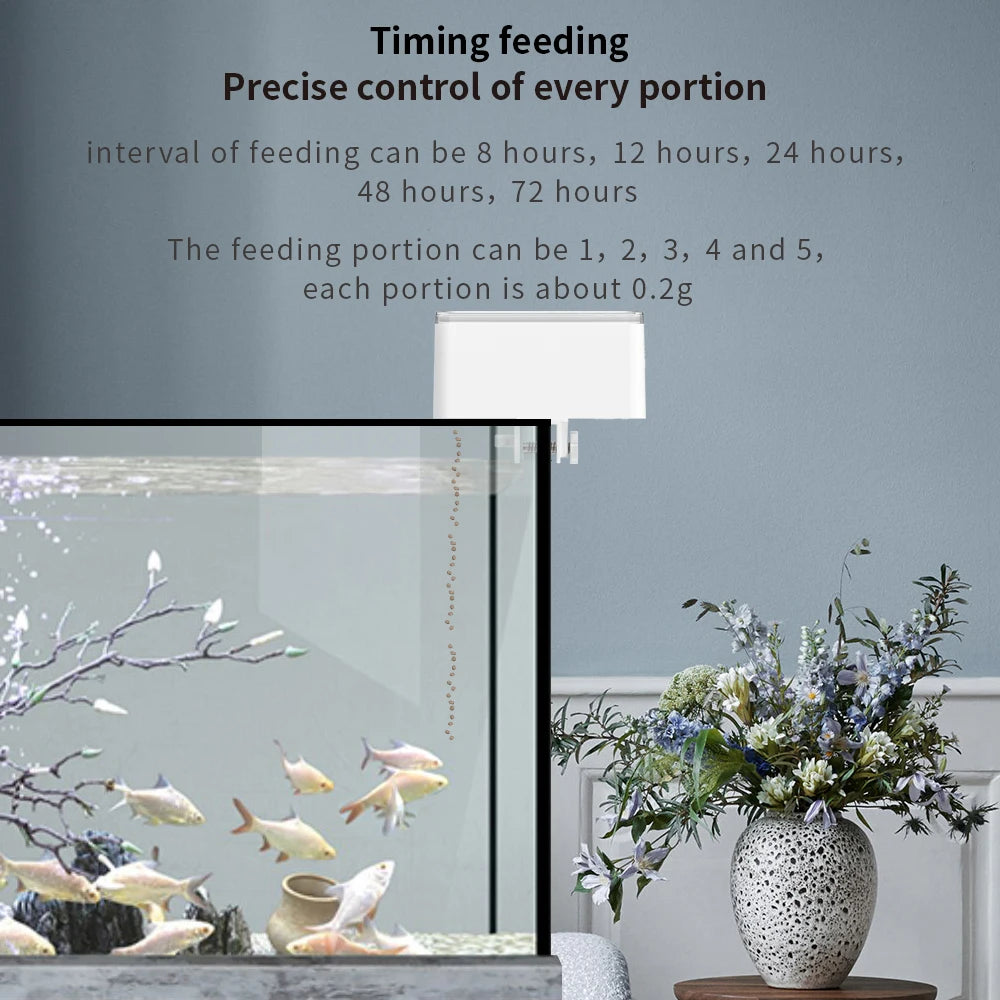 New Timer Fish Feeder Automatic Fish Feeder Digital Aquarium Food Feeding Tools Portable Feeding Dispenser - New House Pets