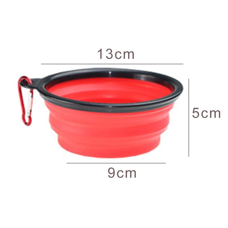 350ml Collapsible Dog Pet Folding Silicone Bowl Outdoor Travel Portable Puppy Food Container Feeder Dish Bowl Pet supplies - New House Pets