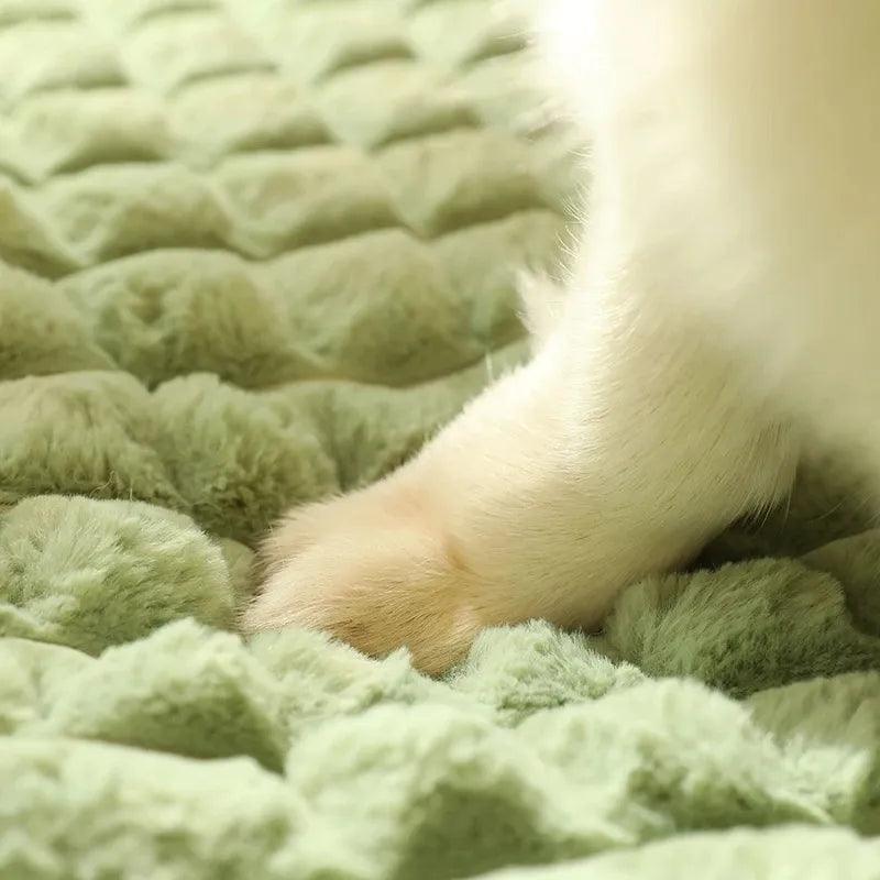 MADDEN Winter Warm Dog Mat Luxury Sofa for Small Medium Dogs Plaid Bed for Cats Dogs Fluff Sleeping Removable Washable Pet Beds - New House Pets