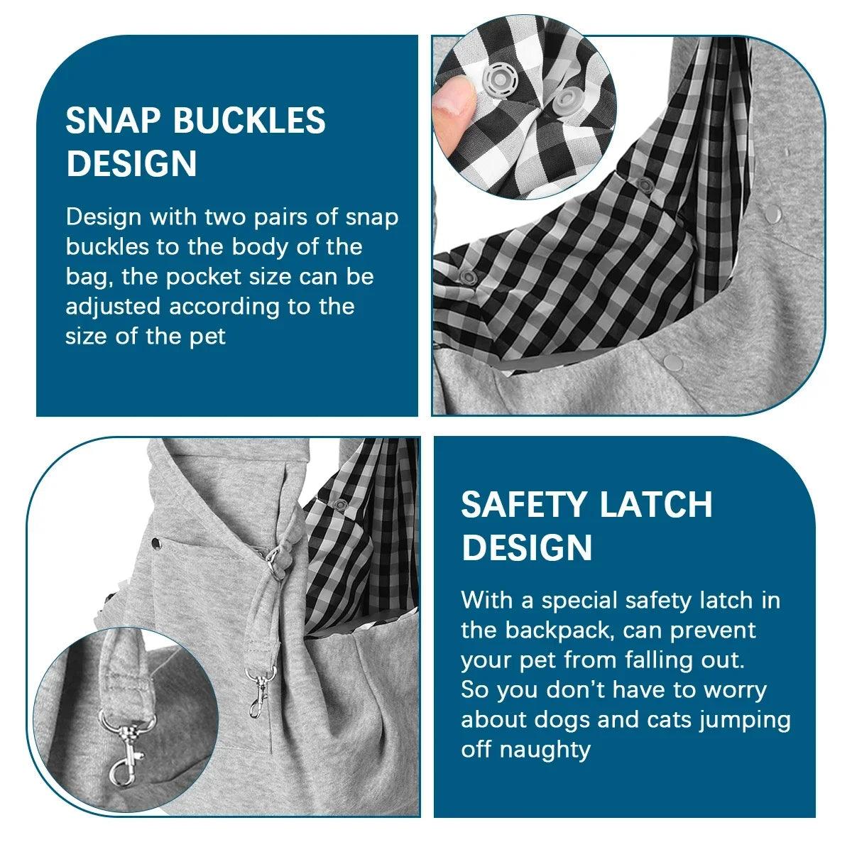 Pet Carrier Bag Portable Travel Single Shoulder Sling Handbag Suitable for Small Pet for Outdoor Travel - New House Pets