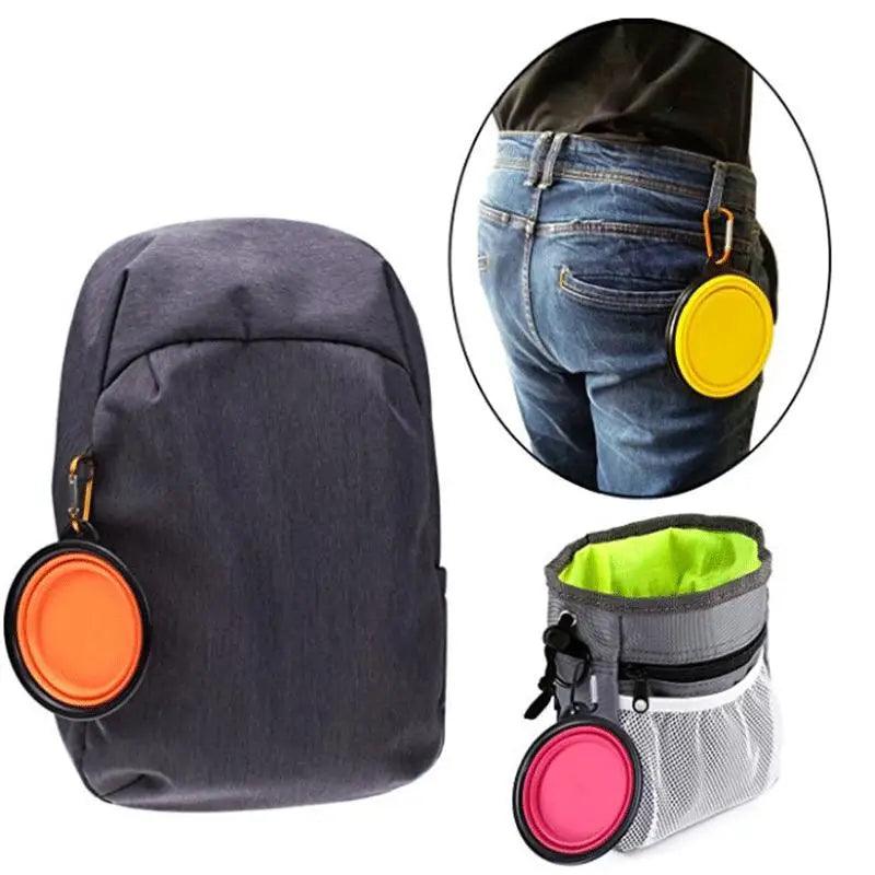 350ml Collapsible Dog Pet Folding Silicone Bowl Outdoor Travel Portable Puppy Food Container Feeder Dish Bowl Pet supplies - New House Pets