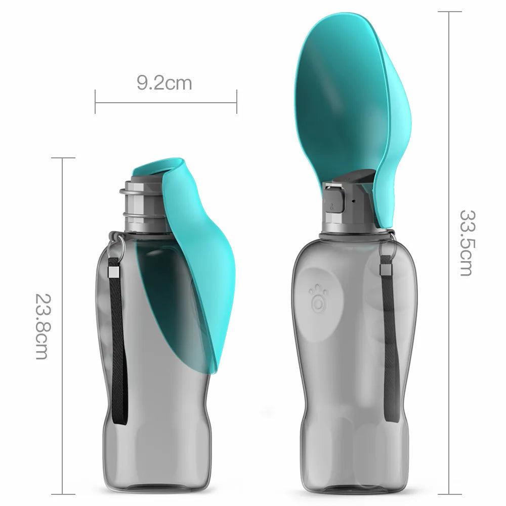 800ml Portable Dog Water Bottle For Small Medium Big Dogs Outdoor Travel Drinking Bowl Puppy Cat Feeder Pet Labrador Accessories - New House Pets